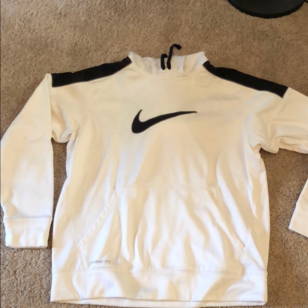 Nike Sweatshirt Hoodie - white and black